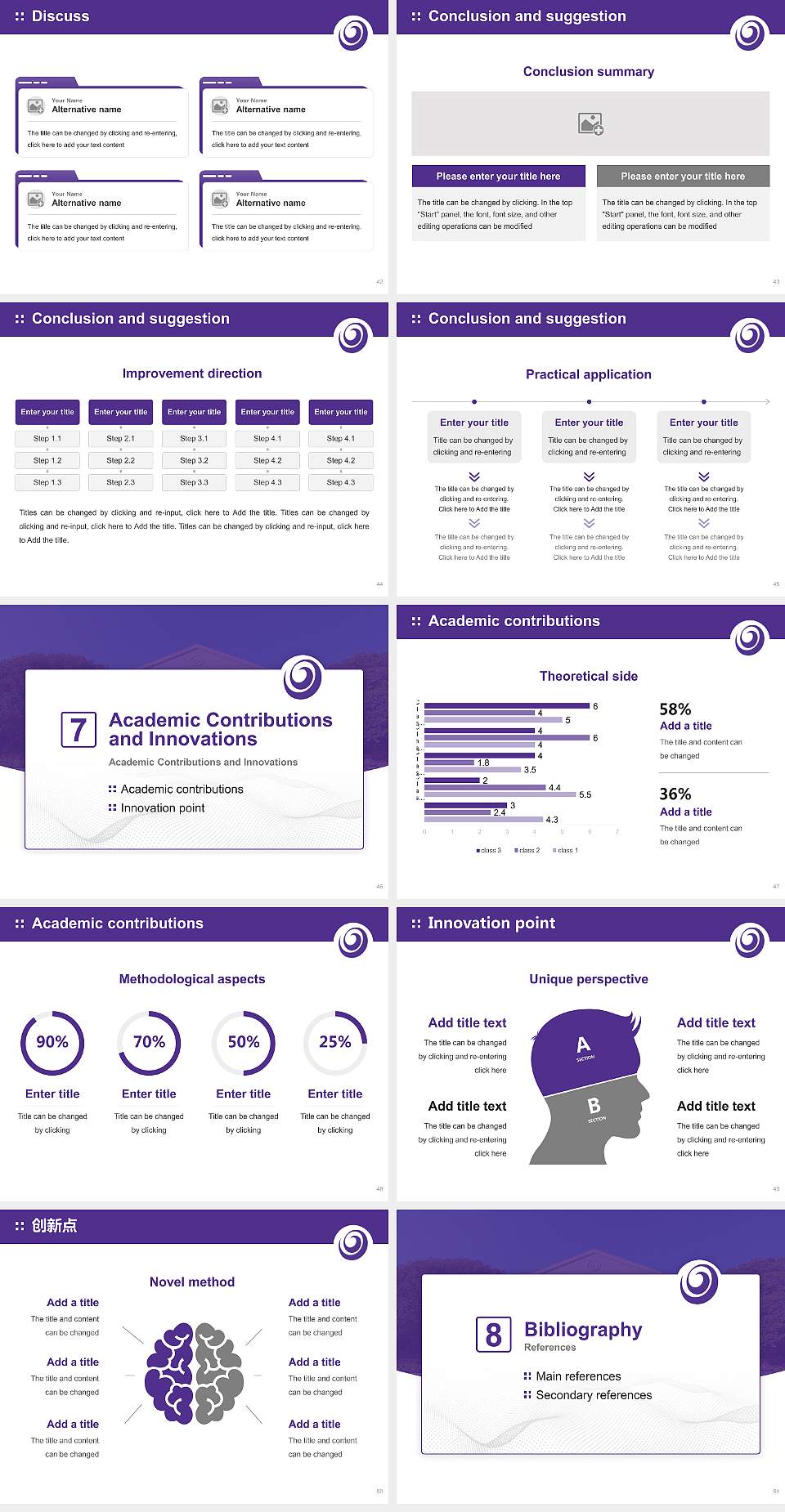 Okayama Prefectural University Graduation Thesis Defense PPT Template4:3 ratio PPT effect preview image6