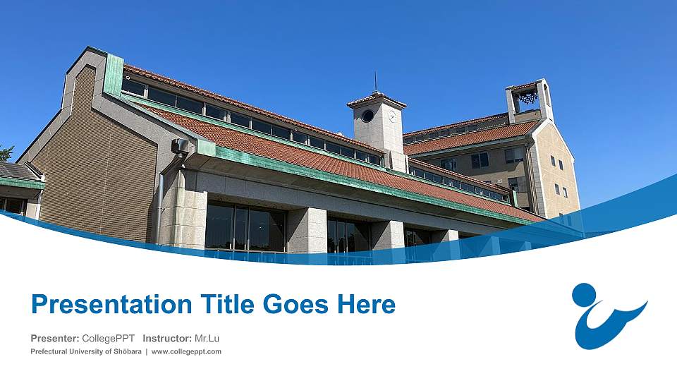 Prefectural University of Shōbara Course/Courseware Creation PPT Template16:9 ratio PPT effect preview image