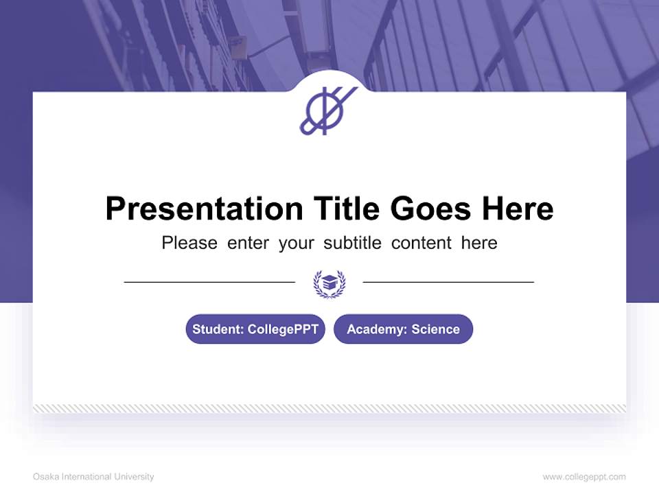 Osaka International University National Scholarship Defense PPT Template4:3 ratio PPT effect preview image4