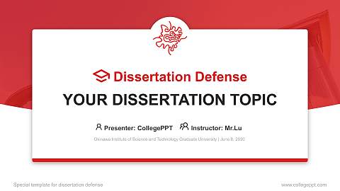 Okinawa Institute of Science and Technology Graduate University Graduation Thesis Defense PPT Template