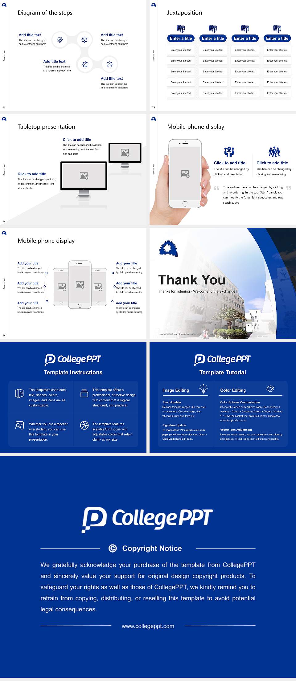 Osaka Aoyama University Competition/Entrepreneurship Contest PPT Template4:3 ratio PPT effect preview image9