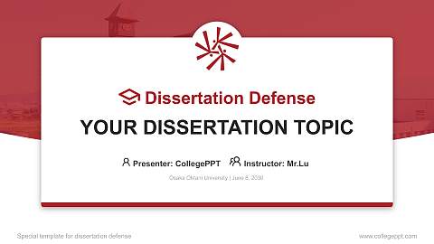 Osaka Ohtani University Graduation Thesis Defense PPT Template