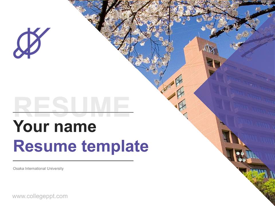 Osaka International University Resume PPT Template4:3 ratio PPT effect preview image5