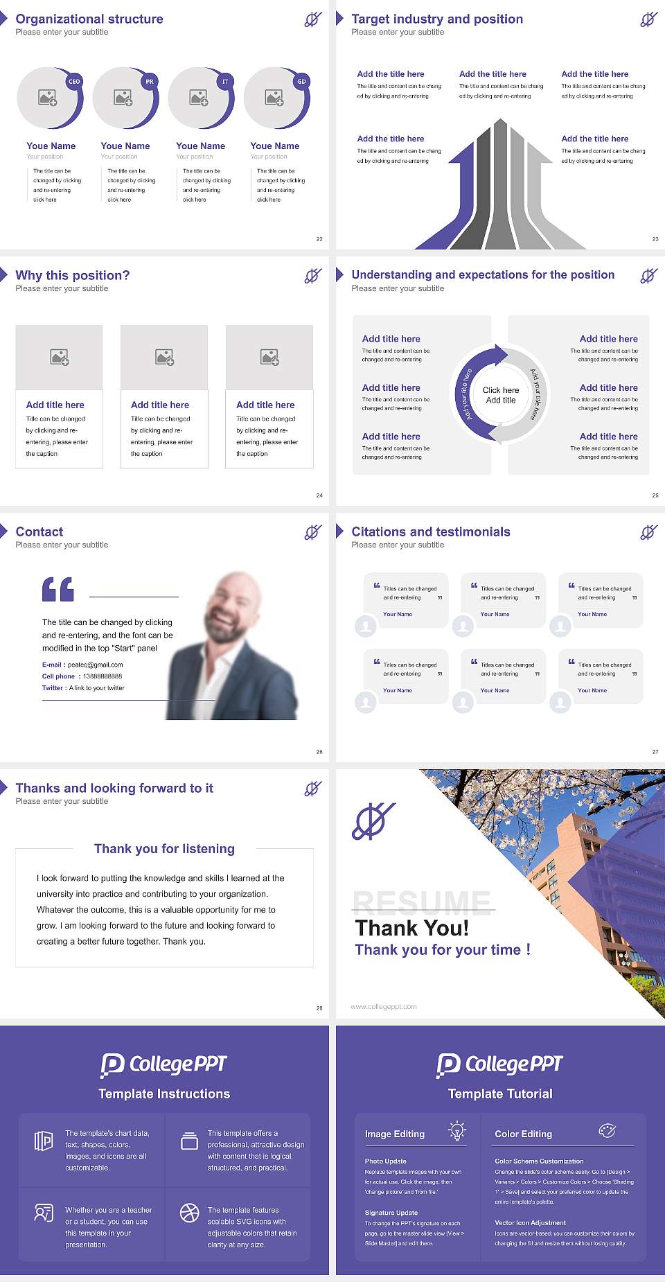Osaka International University Resume PPT Template4:3 ratio PPT effect preview image4