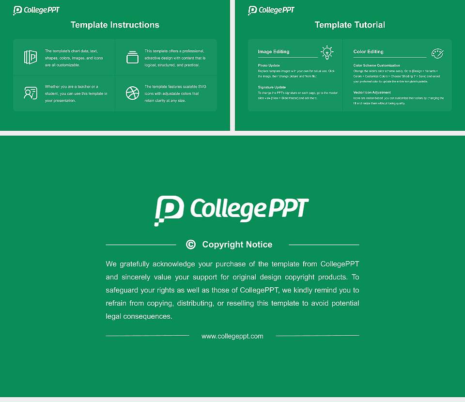 Ohkagakuen University Course/Courseware Creation PPT Template16:9 ratio PPT effect preview image5