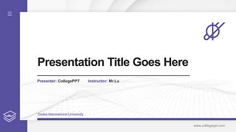 Osaka International University Thesis Proposal/Graduation Defense PPT Template