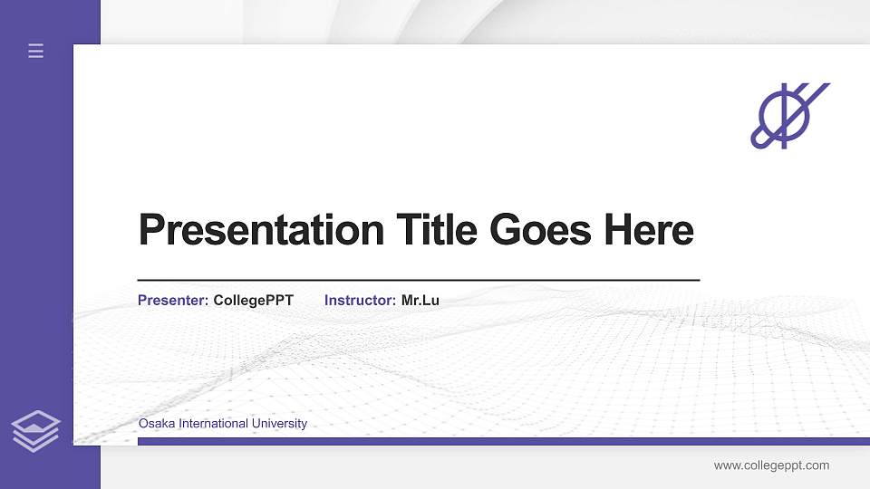 Osaka International University Thesis Proposal/Graduation Defense PPT Template16:9 ratio PPT effect preview image