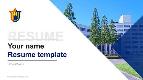 North Asia University Resume PPT Template