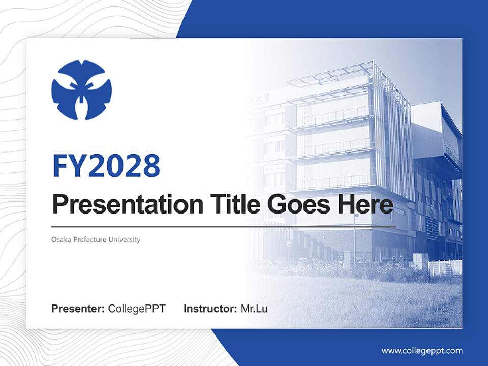 Osaka Prefecture University Academic Presentation/Research Findings Report PPT Template4:3 ratio PPT effect preview image5