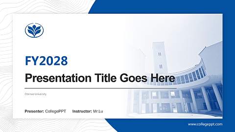 Otemae University Academic Presentation/Research Findings Report PPT Template