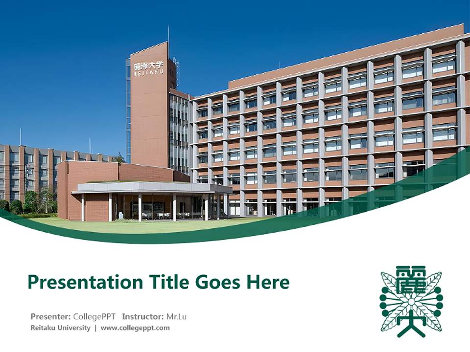 Reitaku University Course/Courseware Creation PPT Template4:3 ratio PPT effect preview image5