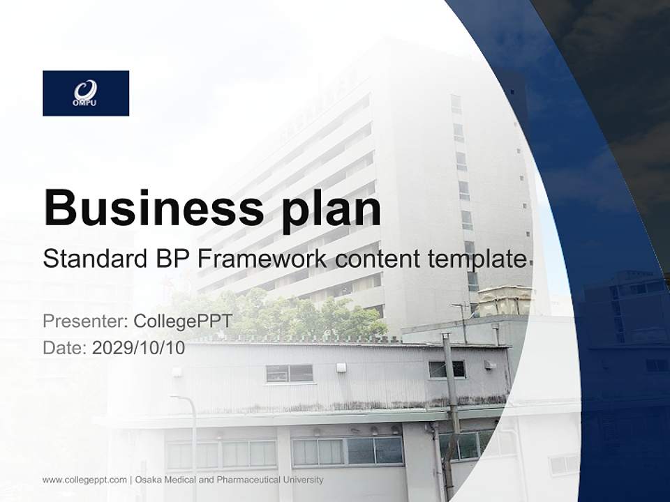 Osaka Medical and Pharmaceutical University Competition/Entrepreneurship Contest PPT Template4:3 ratio PPT effect preview image9