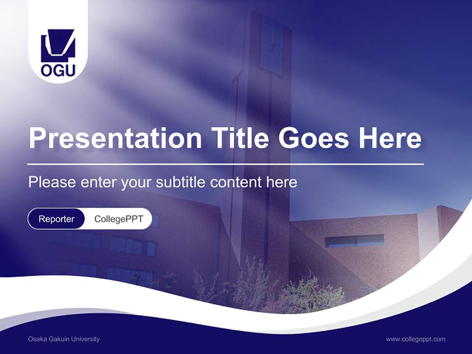 Osaka Gakuin University Lecture Sharing and Networking Event PPT Template4:3 ratio PPT effect preview image4