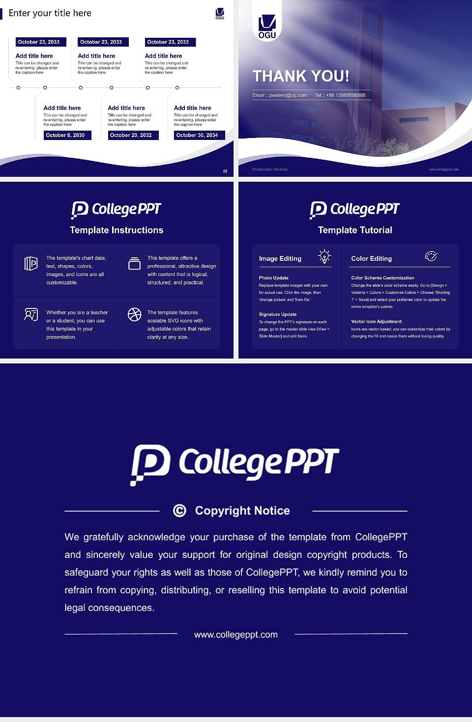 Osaka Gakuin University Lecture Sharing and Networking Event PPT Template4:3 ratio PPT effect preview image4