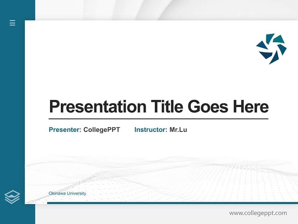 Okinawa University Thesis Proposal/Graduation Defense PPT Template4:3 ratio PPT effect preview image5