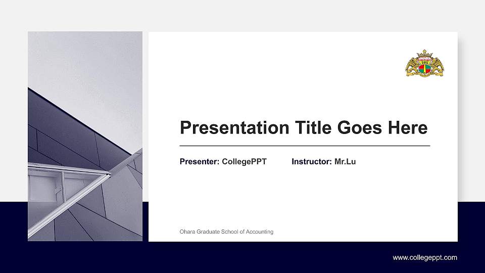 Ohara Graduate School of Accounting General PPT Template16:9 ratio PPT effect preview image