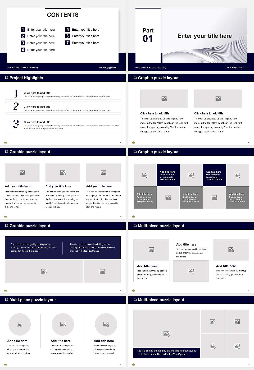 Ohara Graduate School of Accounting General PPT Template16:9 ratio PPT effect preview image2
