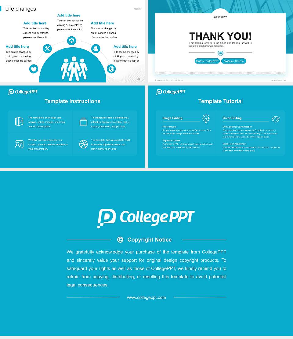 Osaka Yukioka College of Health Science National Scholarship Defense PPT Template16:9 ratio PPT effect preview image4