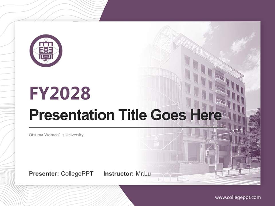 Otsuma Women’s University Academic Presentation/Research Findings Report PPT Template4:3 ratio PPT effect preview image5