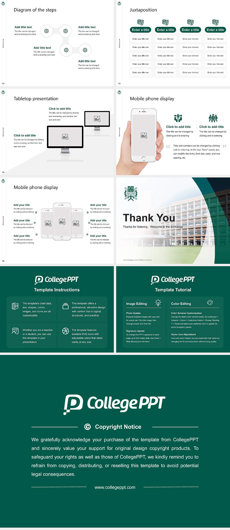 Reitaku University Competition/Entrepreneurship Contest PPT Template4:3 ratio PPT effect preview image9