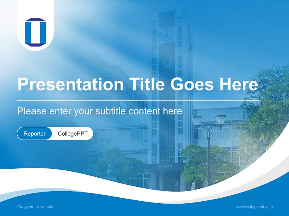 Okayama University Lecture Sharing and Networking Event PPT Template4:3 ratio PPT effect preview image4