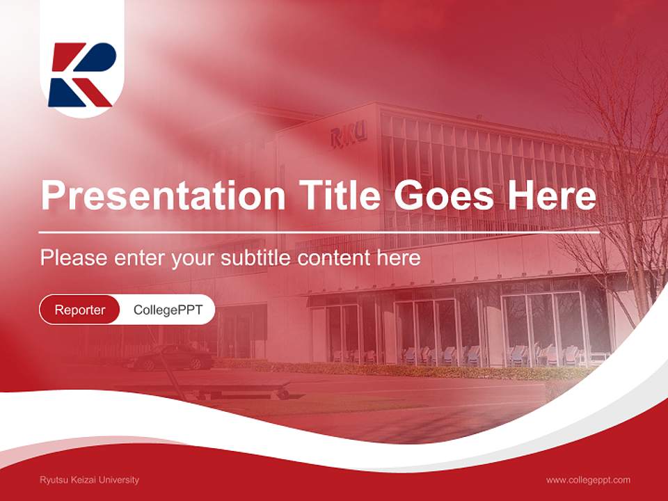 Ryutsu Keizai University Lecture Sharing and Networking Event PPT Template4:3 ratio PPT effect preview image4