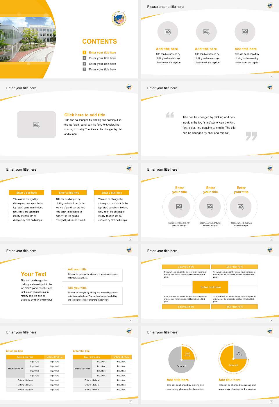 Saku University Course/Courseware Creation PPT Template16:9 ratio PPT effect preview image2