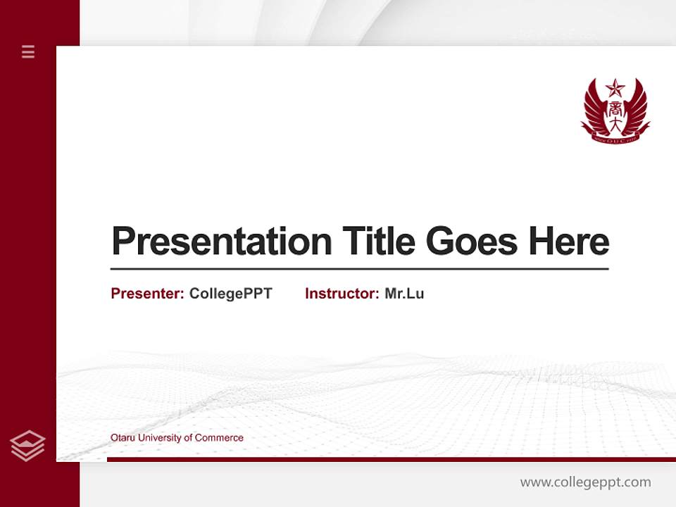 Otaru University of Commerce Thesis Proposal/Graduation Defense PPT Template4:3 ratio PPT effect preview image5
