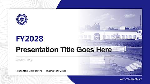 Saniku Gakuin College Academic Presentation/Research Findings Report PPT Template