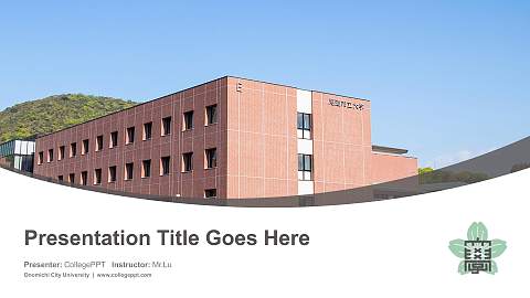 Onomichi City University Course/Courseware Creation PPT Template