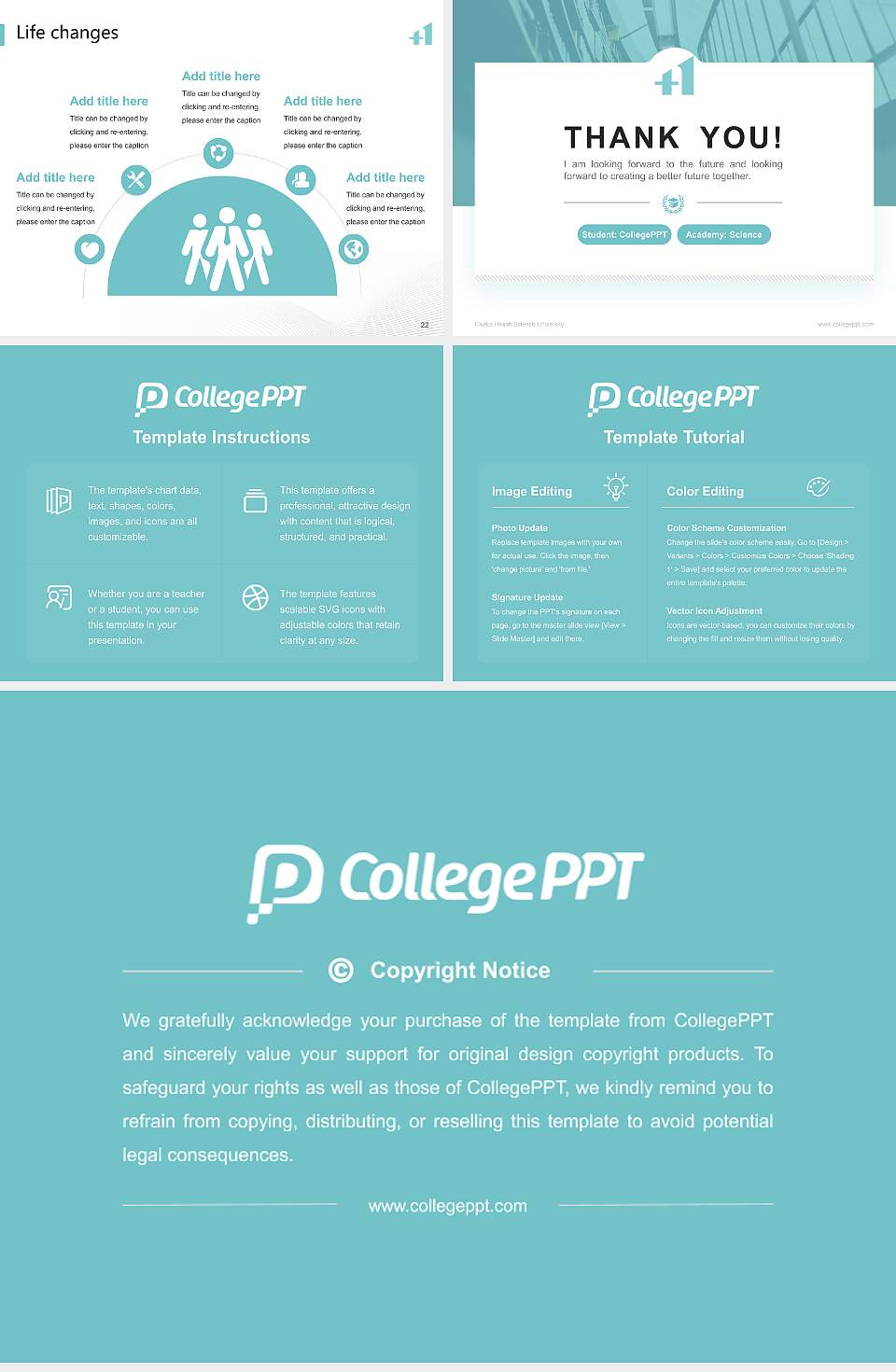 Osaka Health Science University National Scholarship Defense PPT Template4:3 ratio PPT effect preview image4