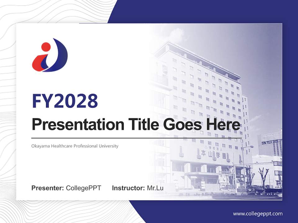Okayama Healthcare Professional University Academic Presentation/Research Findings Report PPT Template4:3 ratio PPT effect preview image5