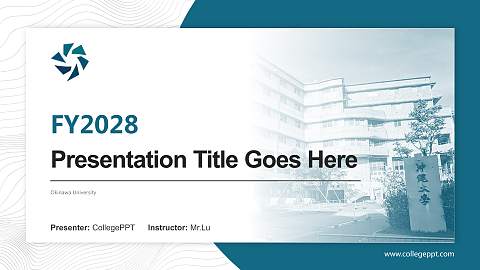Okinawa University Academic Presentation/Research Findings Report PPT Template