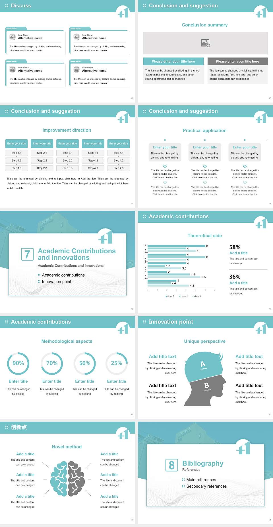 Osaka Health Science University Graduation Thesis Defense PPT Template4:3 ratio PPT effect preview image6