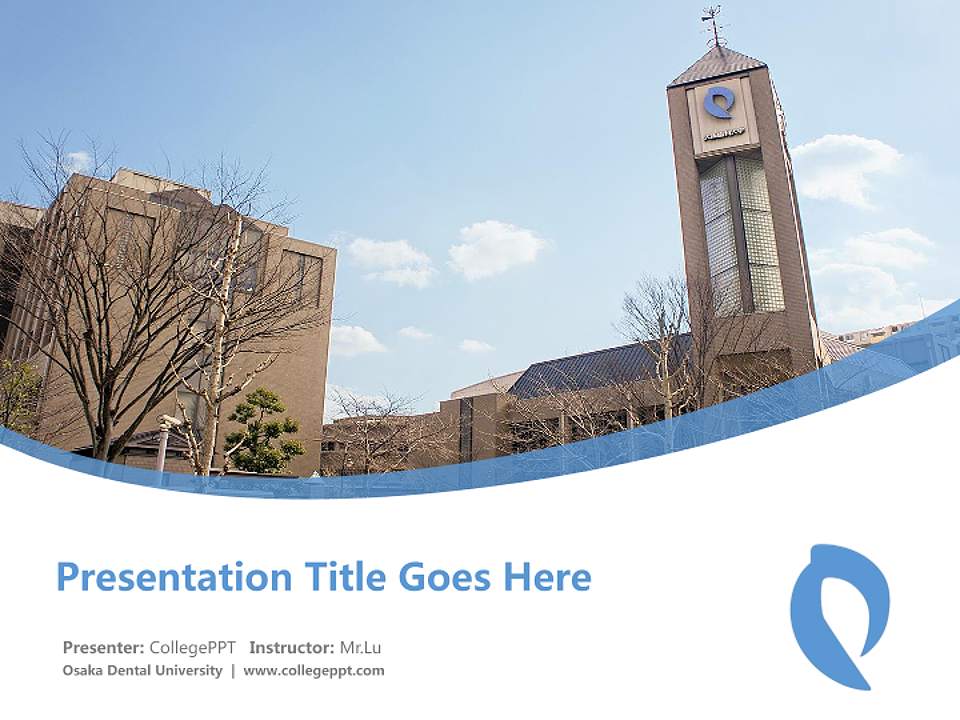 Osaka Dental University Course/Courseware Creation PPT Template4:3 ratio PPT effect preview image5