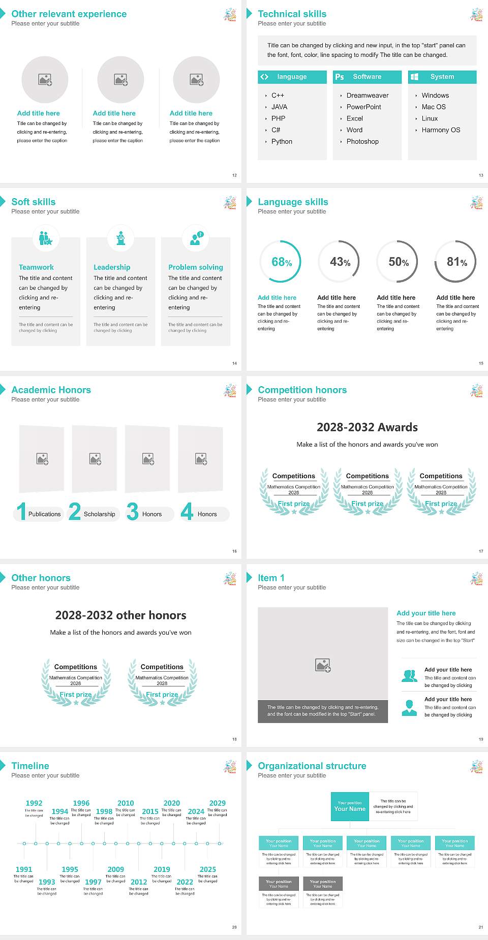 Saitama Institute of Technology Resume PPT Template4:3 ratio PPT effect preview image3