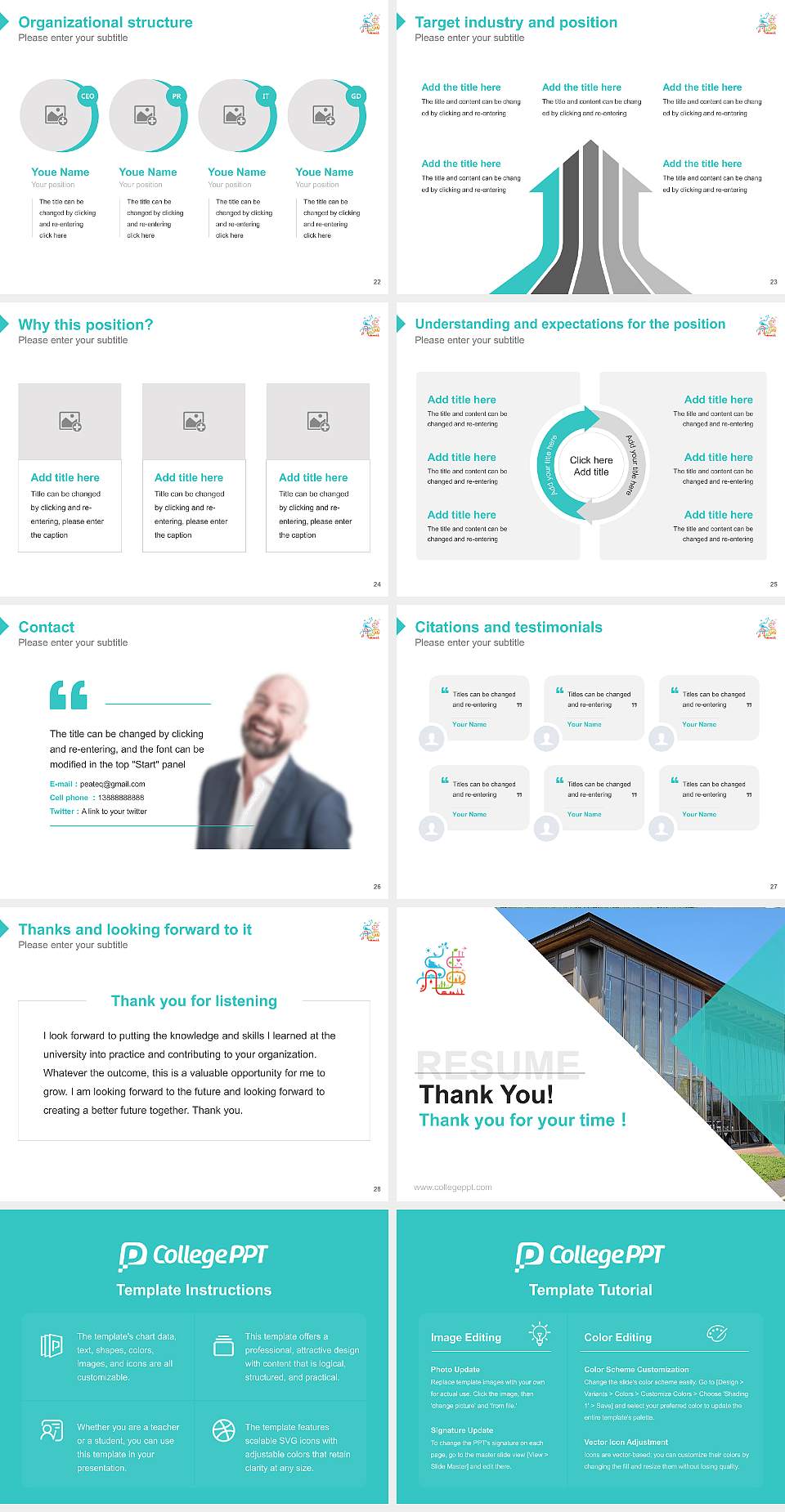 Saitama Institute of Technology Resume PPT Template4:3 ratio PPT effect preview image4