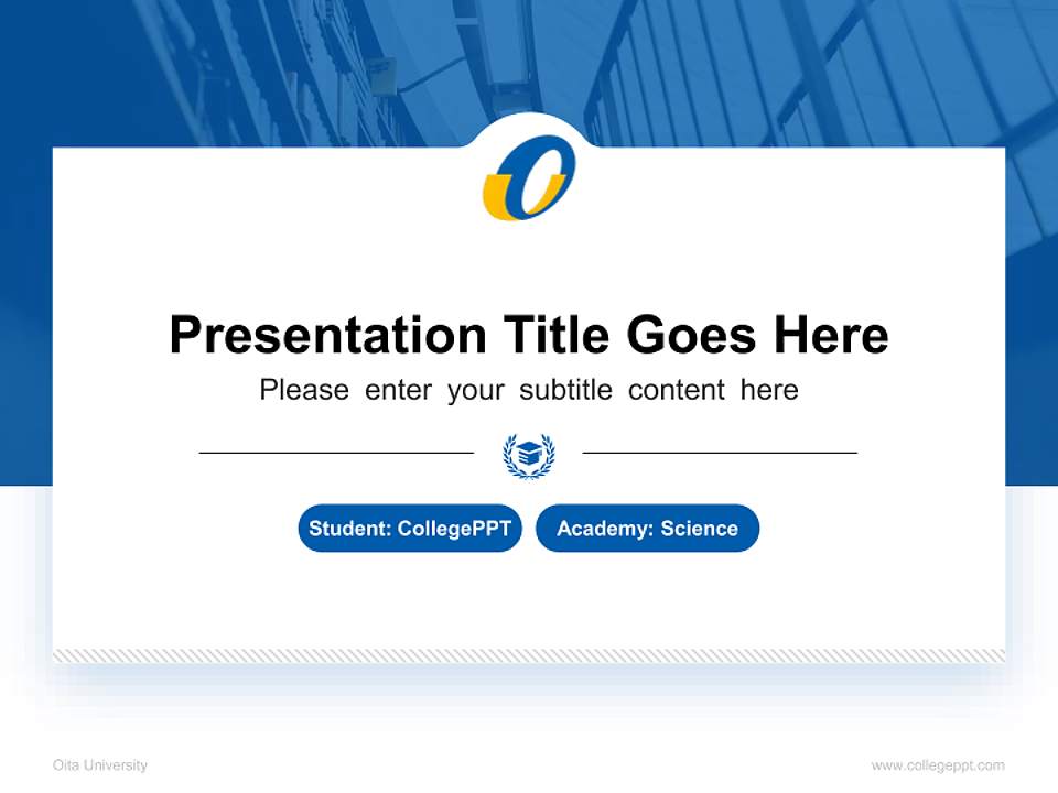 Oita University National Scholarship Defense PPT Template4:3 ratio PPT effect preview image4