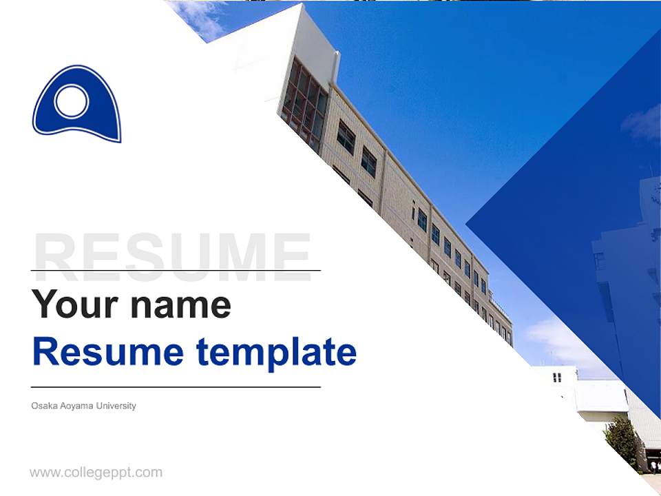 Osaka Aoyama University Resume PPT Template4:3 ratio PPT effect preview image5