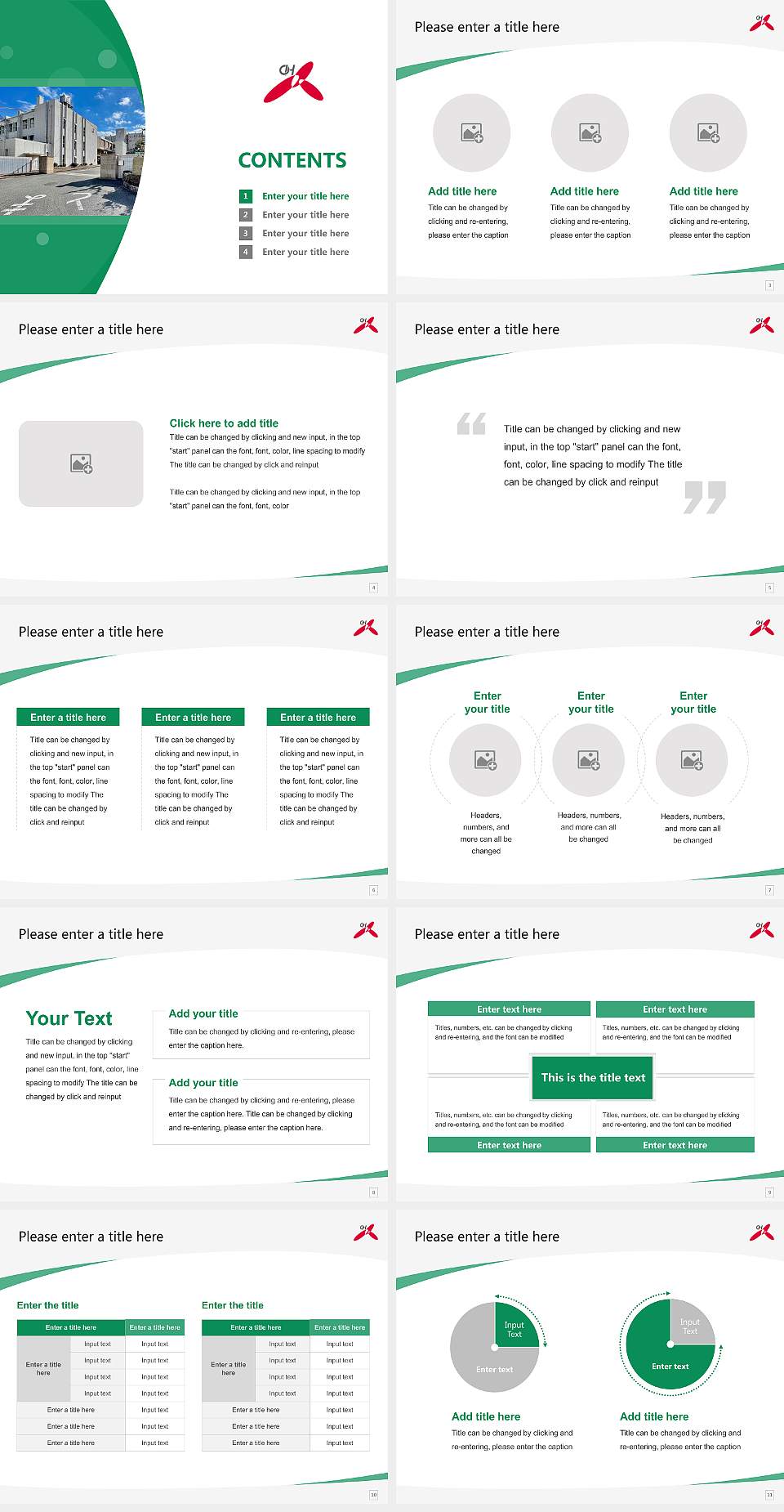 Ohkagakuen University Course/Courseware Creation PPT Template4:3 ratio PPT effect preview image2
