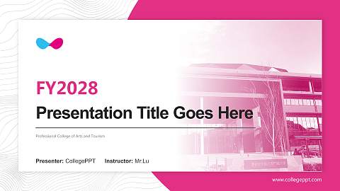 Professional College of Arts and Tourism Academic Presentation/Research Findings Report PPT Template