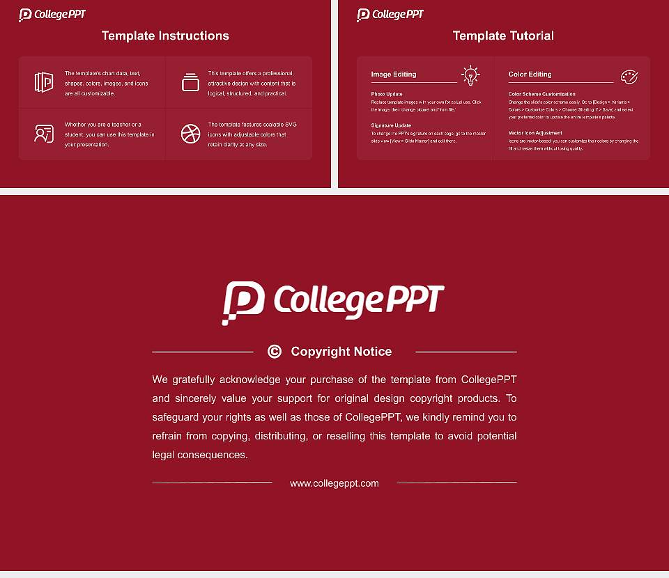 Okayama Shoka University Course/Courseware Creation PPT Template16:9 ratio PPT effect preview image5