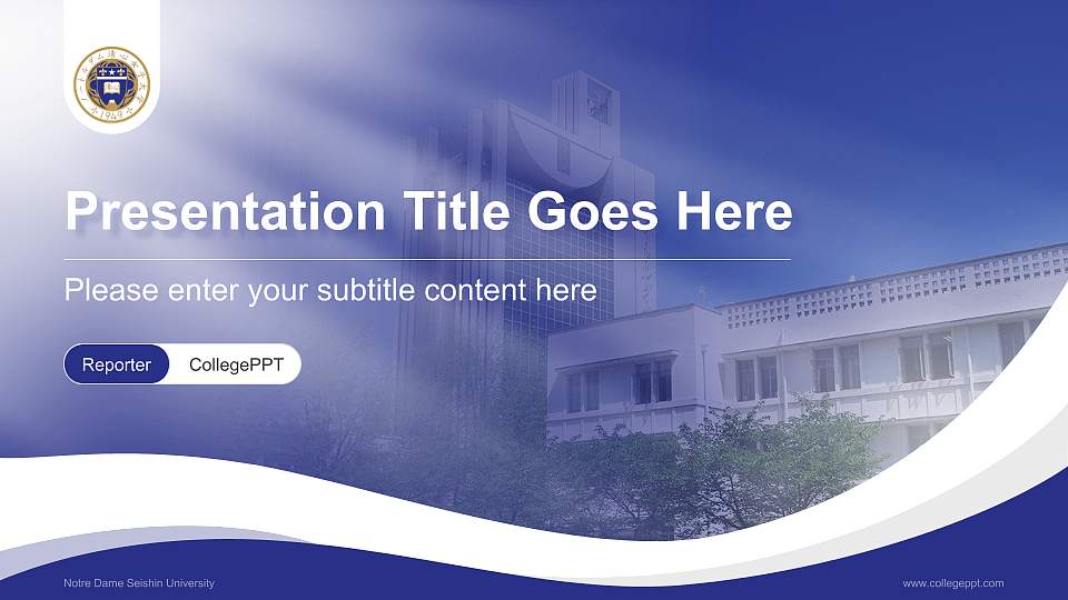 Notre Dame Seishin University Lecture Sharing and Networking Event PPT Template16:9 ratio PPT effect preview image