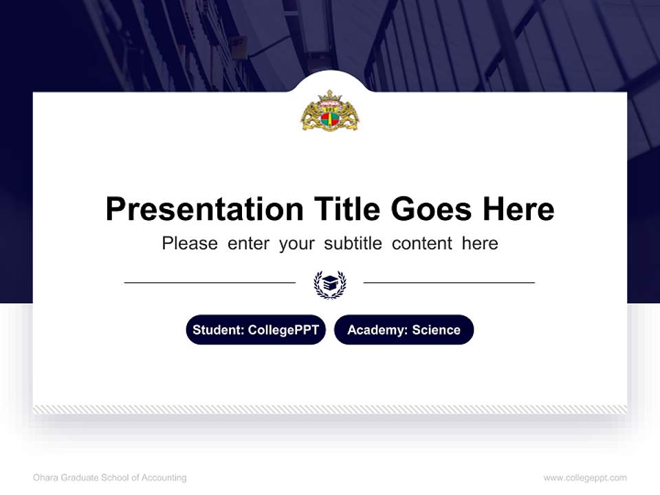 Ohara Graduate School of Accounting National Scholarship Defense PPT Template4:3 ratio PPT effect preview image4