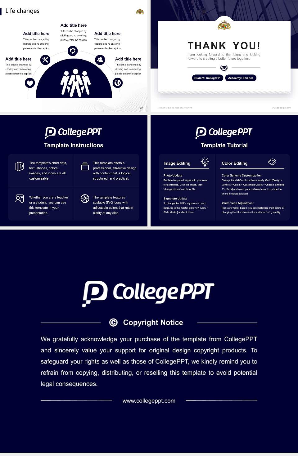 Ohara Graduate School of Accounting National Scholarship Defense PPT Template4:3 ratio PPT effect preview image4