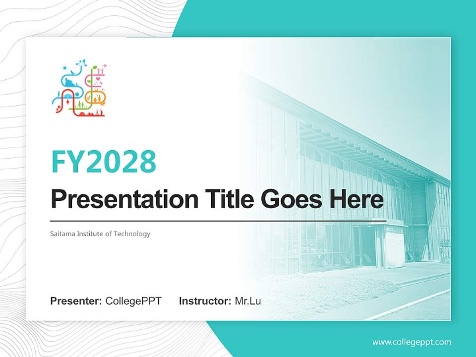 Saitama Institute of Technology Academic Presentation/Research Findings Report PPT Template4:3 ratio PPT effect preview image5