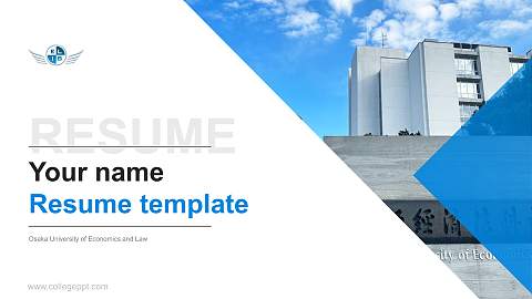 Osaka University of Economics and Law Resume PPT Template