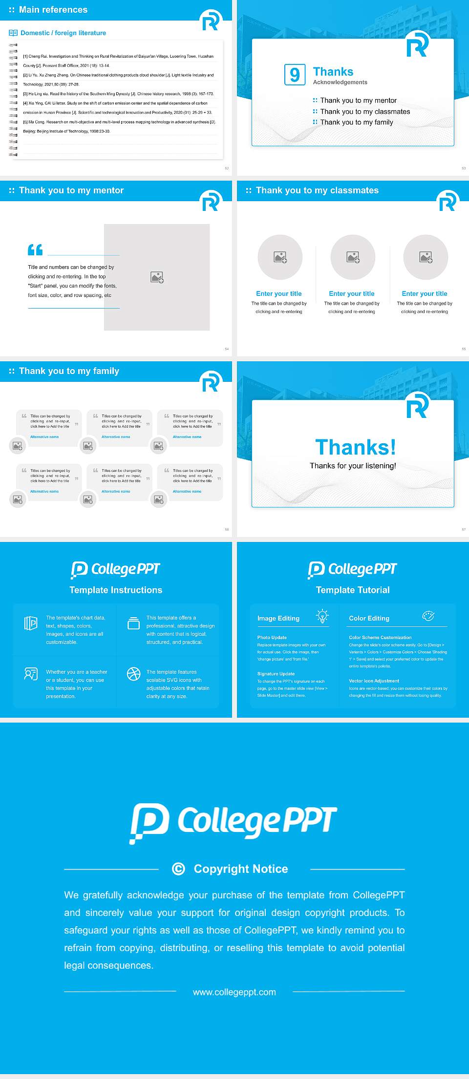 Rissho University Graduation Thesis Defense PPT Template4:3 ratio PPT effect preview image7