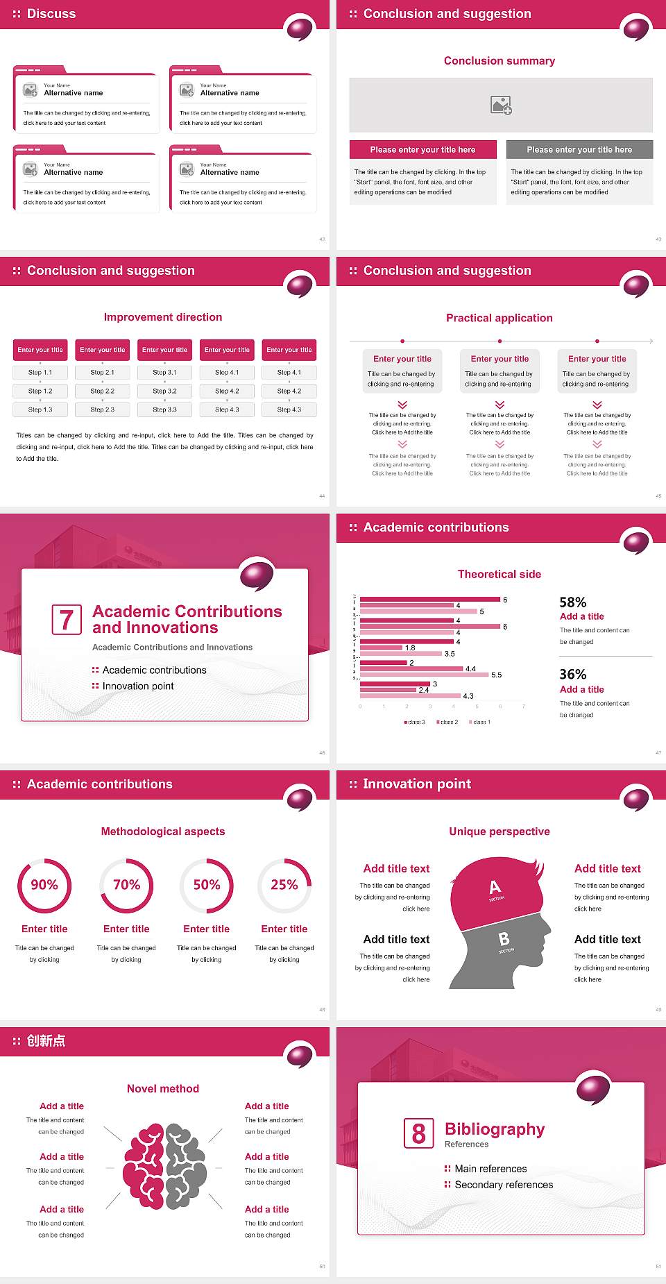 Osaka University of Commerce Graduation Thesis Defense PPT Template4:3 ratio PPT effect preview image6