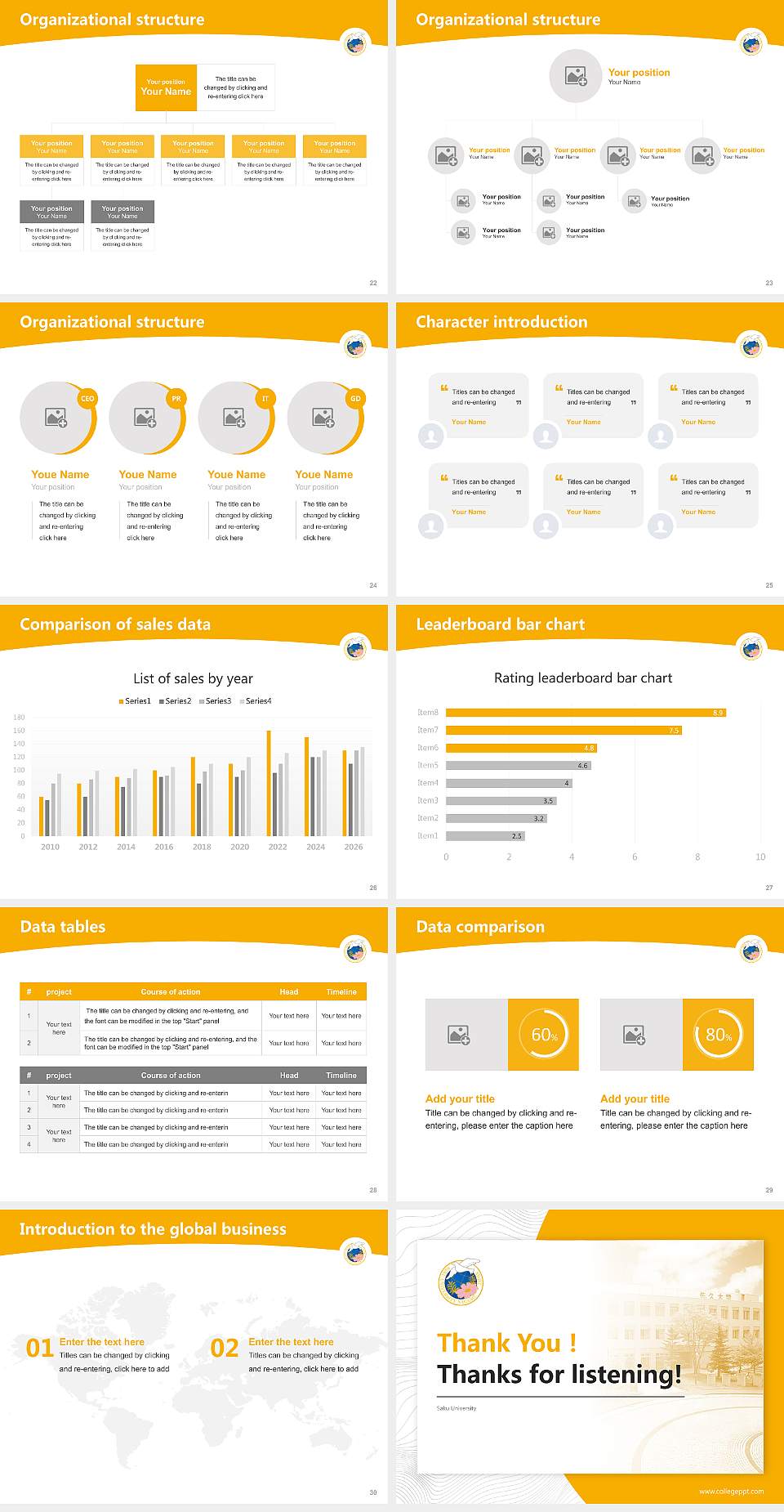 Saku University Academic Presentation/Research Findings Report PPT Template4:3 ratio PPT effect preview image4